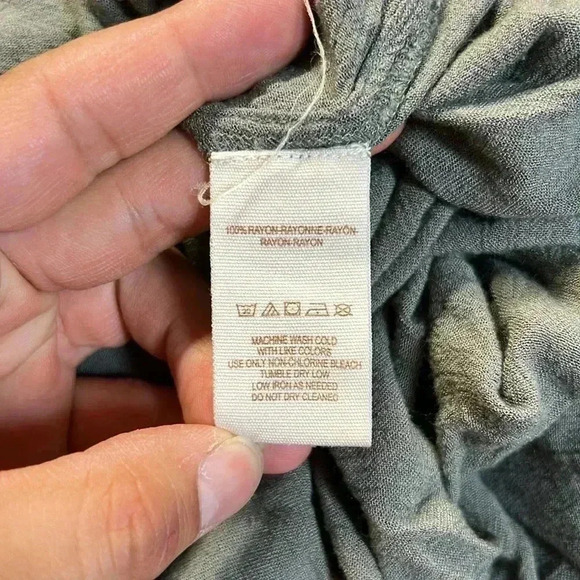 Free People Women's Green and Khaki Shirt Size M - Picture 5 of 6